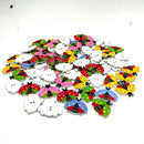 100pcs 2 Holes Ladybird Shape Wooden Sewing Buttons DIY Scrapbooking Crafts
