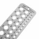29 Fractional Size Drill Gauge Steel Template Drill Gage for 1/16 to 1/2 drills