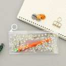 2X(3 Pcs Mysterious Small Flowers Animals Pvc Waterproof Pencil Cases Stati