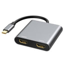 4 in 1 USB 3.1 Type C HUB Converter Dual 4K HDMI USB 3.0 PD Charge Adapter