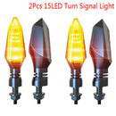 12V 15LED turn signal dagger shaped motorcycle tail stop signal indicators OZ