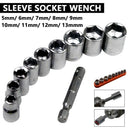 Hand Tools 9Pcs /10Pcs 1/4 Inch Drive Hex Bit Socket Wrench Set Sleeve Wren X4M8