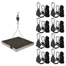 8pcs Heavy-duty Ratchet Rope Grow Light Rope Hanger Ratchet Hanging Kit