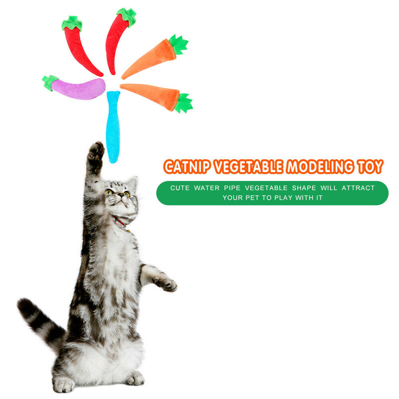 Cute Pet Vegetable Shaped Teeth Grinding Toys Cat Plush Chewing Bite Toys A