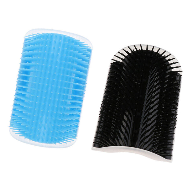 2X Cat Self Groomer Brush with Catnip-Wall Corner Massage Machine -Helps Prevent