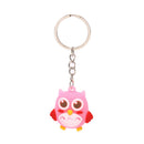 5pcs Cartoon Animal Cute Owl Silicone Kering Keychains Holder Key Chain GiftsS3C
