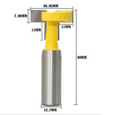 12.7mm Shank T-Slot And T-Track Slotted Drill For Woodworking Chisels KHE