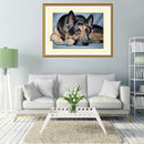 Dog Painting Embroidery DIY 5D Diamond Cross Stitch Kit for Bedroom Decor