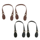 4PCS Bag Handle Handbag Strap Replacements DIY Bag Accessories Black+Brown