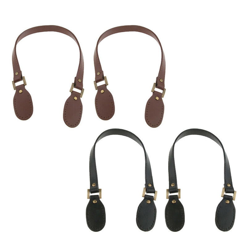 4PCS Bag Handle Handbag Strap Replacements DIY Bag Accessories Black+Brown