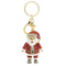 Christmas Rhinestone Santa Claus Bag Pendant Keychain Car Key Ring Jewelry