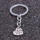 3x/Set Heart Pendant Friendship KeyRings Chains Keychains Family NPft Natural JR