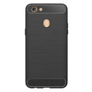 Carbon Fiber Soft TPU Protective Cover Cell Phone Case for OPPO A73 Black