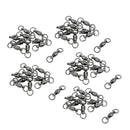 50 Pieces Ball Bearing Swivels Heavy Duty Rings Fishing Swivels Snaps 3#