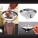 Stainless Steel Wide Mouth Pouring Canning Funnel Hopper Filter Jam Kitchen Tool