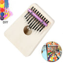 10 Key Kalimba DIY Kit Basswood Thumb Piano Mbira for Handwork Painting P SDX