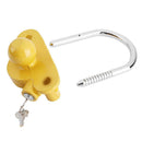 Universal Heavy Duty Hitch Lock Caravan Trailer Ball Coupler Lock Yellow