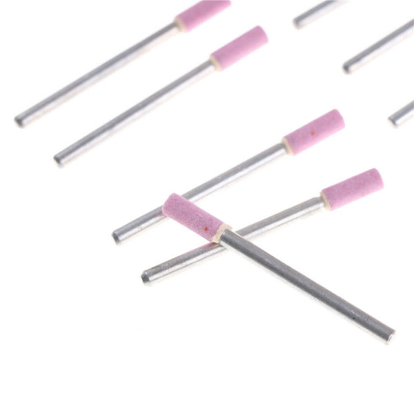 10x Chain Saw Sharpening Stone 3mm Shank 4mm Head Grinding Stone Round Tip A Pb