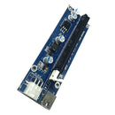006C PCI-E 1x to 16x Extender Riser Card USB 3.0  6Pin SATA for BTC Mining SN9F