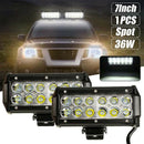 36W 12 LED Spot Beam Lamp Work Light Bar For 4x4 Offroad ATV UTE SUV FE MO