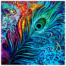 5D DIY Full Drill Diamond Painting Gorgeous Feather Cross Stitch Embroidery
