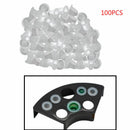 100pcs Tattoo Ink Cups Cap Self-Standing Clean Transparent Supply