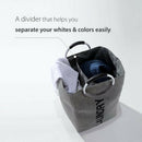 Laundry Bag Imitation Linen Double Storage Basket Storage Bag Solid Color