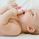 Nursing Bracelets Wooden Ring Baby Teether Silicone Chew Beads Toys (Pink) A