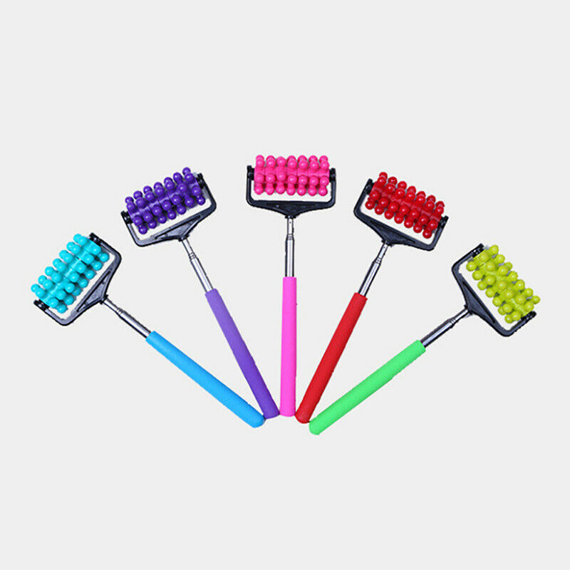 Back Massager Roller Telescopic Handy Back Scratcher Adjustable Body Relax S Ew