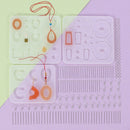 Silicone Geometric Earring Charm Mold Set Epoxy Casting Jewelry Making Tools