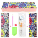 DIY Mandala Special Shaped Diamond Painting Students Pencil Storage Box