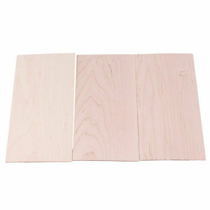 Maple Guitar Head Veneer Guitar Parts Marquetry Pack of 3