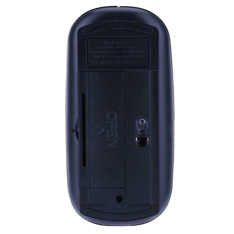 2.4GHz 1,000DPI Ultra-thin 3-Button Wireless Photoelectric Mouse (Black)