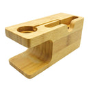 2 In 1 Bamboo Stand And Charging Station Cradle Holder Removable Stand For