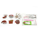 5pcs Santa Claus Hat DIY 5D Diamond Painting Keychain Key Ring Double Sided