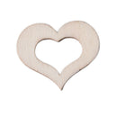 100PCS Natural Wooden Hollow Flower Star Heart Handmade Wooden Crafts Home  OZ