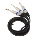 MagiDeal 6.35mm 1/4"inch TRS Stereo to Dual 1/4" TS Mono Y Splitter Cable Wires
