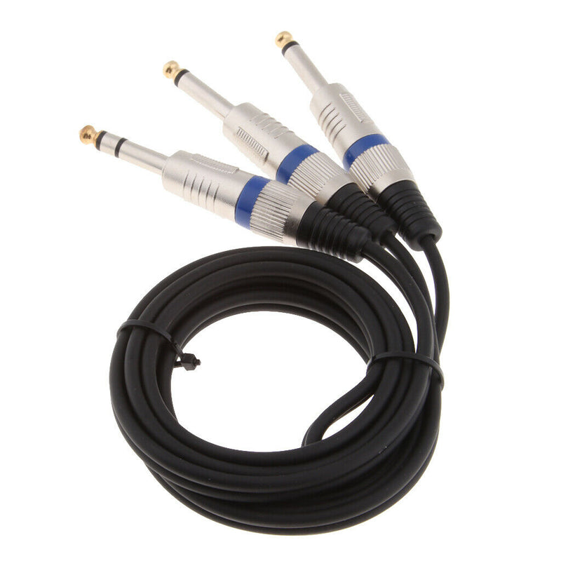 MagiDeal 6.35mm 1/4"inch TRS Stereo to Dual 1/4" TS Mono Y Splitter Cable Wires
