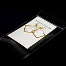 Jewellery 100 x White Plain Earring Display Cards & Self Adhesive Bags