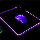 RGB Colorful LED Lighting USB Wired Keyboard Mat Gaming Mouse Pad for PC Laptop