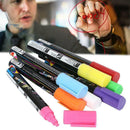 8 Liquid Chalk Pens Marker Reversible Neon Colours Glass Wipe Clean Marker