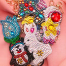 4pcs DIY Animals Full Drill Special Shaped Diamond Painting Keychains Gifts