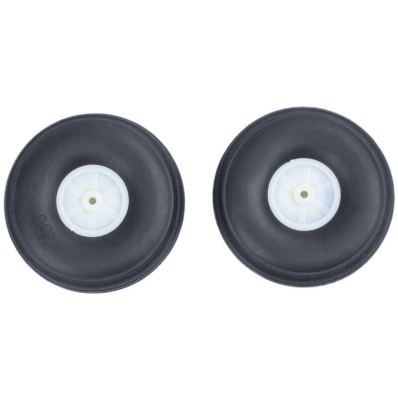 3.5 Inch RC Airplane Black PU Tire Wheel With Beige Plastic Hub Super Light H7J1
