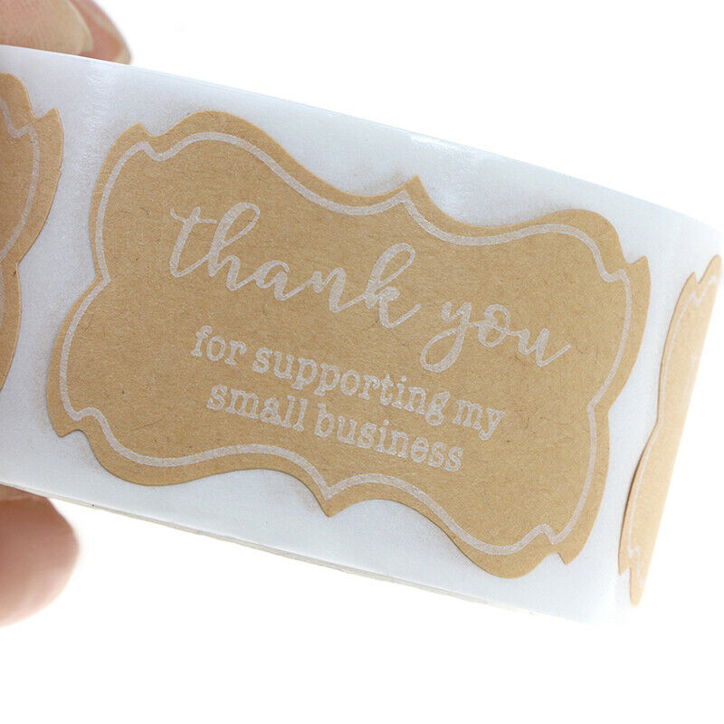 1 roll  Thank You Stickers Seal Thanks for Shopping Supporting My Small Busi Gw