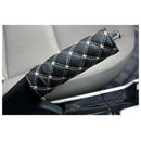 Leather Cover PU Leather Cover for Speed Lever & Handbrake Black + White