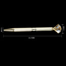 Diamond Crystal Pen Gem Ballpoint Pen Metal Ring Roller Ball Pen Office Supplies