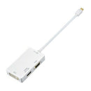 Mini DisplayPort female 3 in 1 adapter DisplayPort 1.2, full 4 Kx 2 K resol
