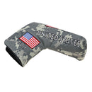 Golf Headcover USA Flag Pattern Putter Protective Cover Mallet Club Sleeve Bag