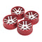 4Pcs Metal Wheel Rim Set Fit for WLTOYS K969 K979 K989 1/128 RC Car Red