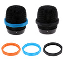 5pcs Microphone Slip Anti-Rolling Protection Ring Mic Silicone Ring  Black